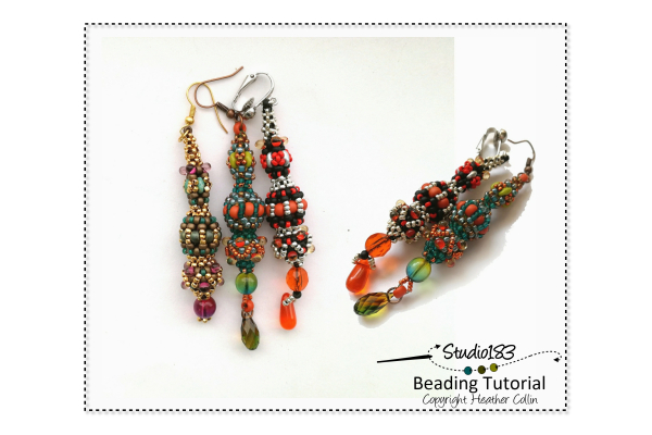 Beading Pattern Tutorial CRAW Earring Beading Patterns by Heather Collin