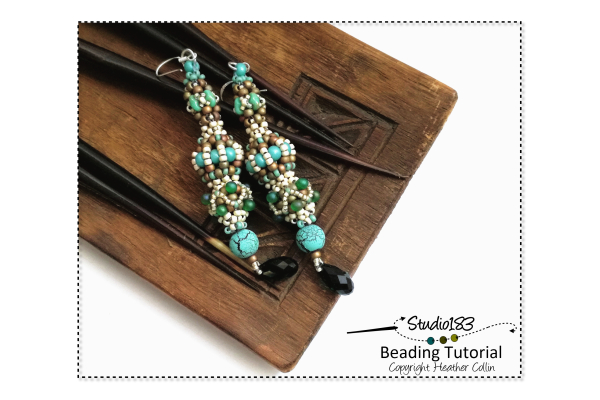 Beading Pattern Tutorial CRAW Earring Beading Patterns by Heather Collin