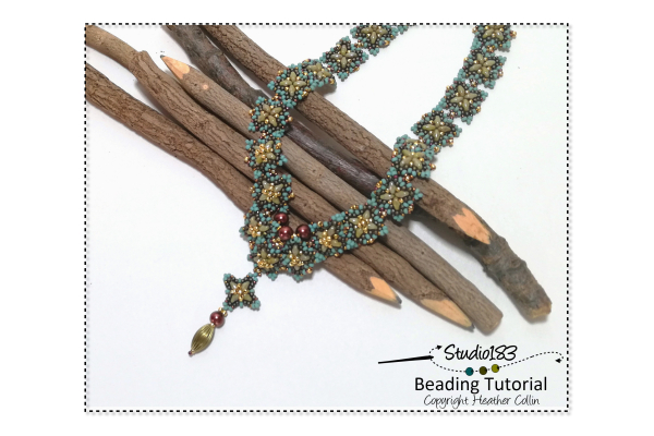 Circular Peyote and Picot Stitch Beading Pattern Tutorial by Heather Collin