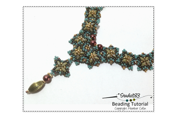 Circular Peyote and Picot Stitch Beading Pattern Tutorial by Heather Collin