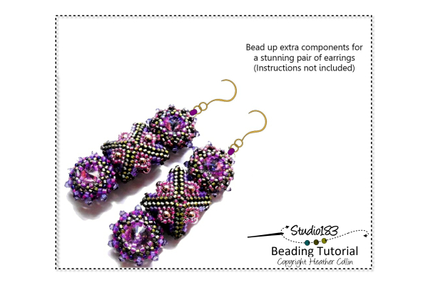 ADVANCED LEVEL Beading Pattern & Tutorial Peyote Stitch Herringbone Necklace