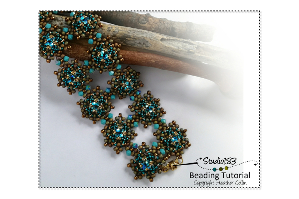 INTERMEDIATE Right Angle Weave Beading Pattern & Tutorial RAW Pattern Heather Co