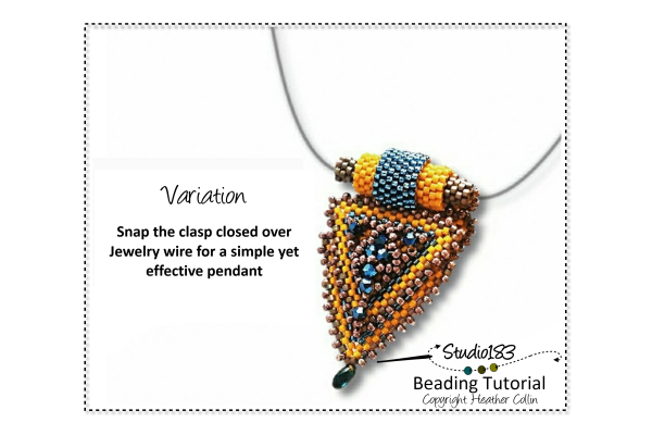 Peyote Stitch Beading Pattern Triangle Shaped Detachable Clasp Tutorial