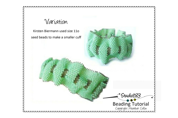 Peyote Stitch Cuff for accomplished Beginner Beading Pattern and Tutorial