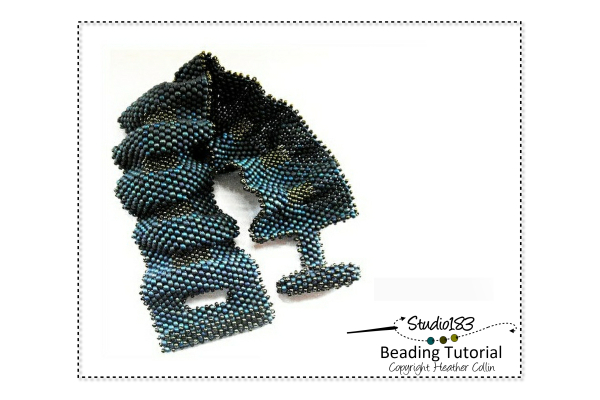Peyote Stitch Cuff for accomplished Beginner Beading Pattern and Tutorial