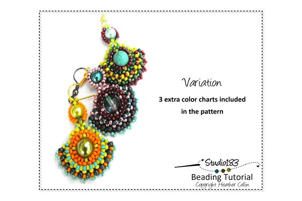 Fan Shaped Earrings Beading Tutorial by Heather Collin