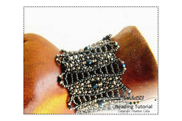 Beading Pattern, RAW Open Work Cuff Tutorial