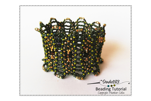 Beading Pattern, RAW Open Work Cuff Tutorial