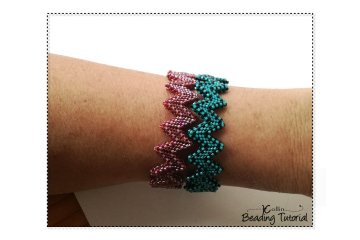 CRAW Zig Zag Bangle Beading Pattern