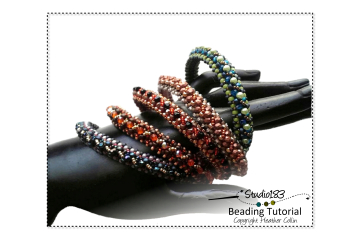 CRAW Beading Pattern Cubic Right Angle Weave Bangle Tutorial