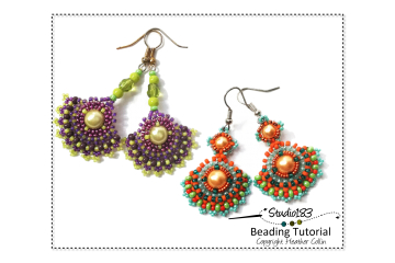 Fan Shaped Earrings Beading Tutorial by Heather Collin