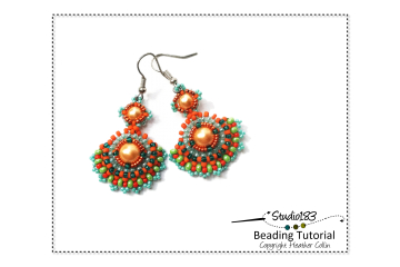 Fan Shaped Earrings Beading Tutorial by Heather Collin