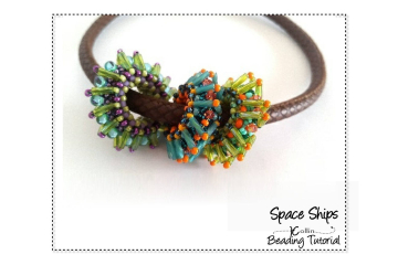 Beading Patterns, RAW Beading Tutorials, Beaded Beads - SPACE SHIPS