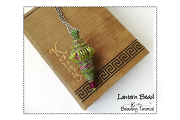 Beading Patterns, Tutorials, Peyote Stitch Pendant - LANTERN