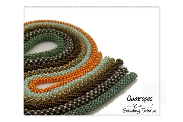 CRAW, PRAW, Herringbone and Chenille Tubular Stitch Beading Tutorials, 4 open-ended Beaded Rope Tutorials - QUATROPE