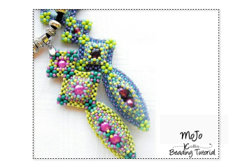 Beading Patterns, Tutorials, CRAW Good Luck Totem/Modern Cross Pendant - MOJO