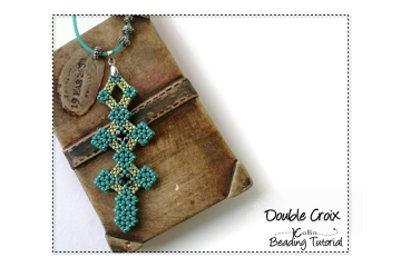 Beading Patterns, Tutorials,  Large CRAW Cross - DOUBLE CROIX