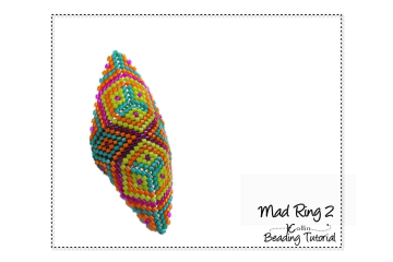 Beading Patterns, Tutorials, Peyote Stitch Tribal Ring - MAD RINGS 2