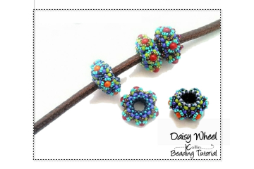 Beading Pattern Beaded Spacer Beads Tutorial - DAISYWHEEL