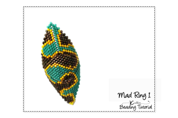 Peyote Stitch Beading Patterns, Tribal Rings, Beading Tutorial - MAD RING 1