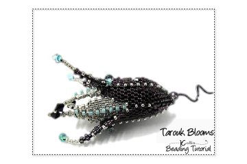 Unusual Beaded Ornamental Bloom/Flower Beading Pattern, Peyote Stitch flower, Fantasy Bloom Beading Tutorial - TAROUK BLOOMS