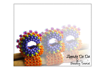 Beading Patterns, Tutorials, Curved CRAW Ring - ZIPPIDI
