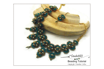 Richly Textured, Short Necklace Beading Pattern for an Eastern Wedding or a special occasion, RAW Beading Pattern, Beading Tutorial - HINDIA