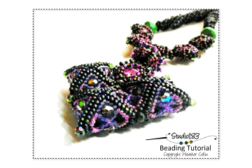 Beading Patterns, Tutorials, Herringbone Necklace - ANASTASIA